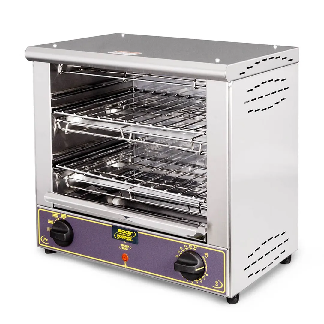 Equipex BAR-200 Sodir-Roller Grill Toaster Oven, Double Shelf, Open-Style, 18"L