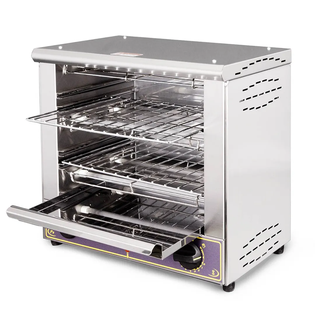 Equipex BAR-200 Sodir-Roller Grill Toaster Oven, Double Shelf, Open-Style, 18"L