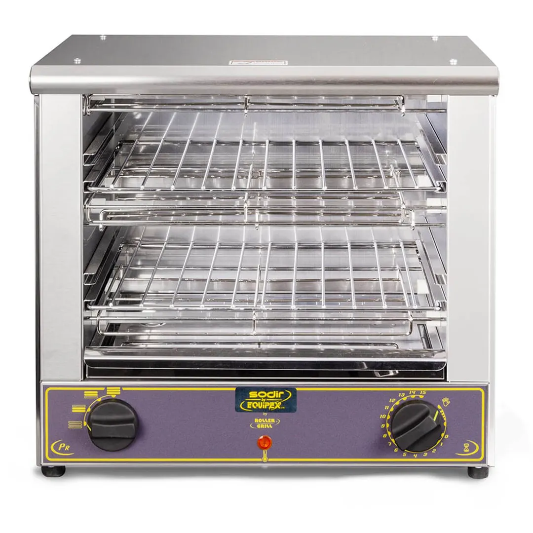 Equipex BAR-200 Sodir-Roller Grill Toaster Oven, Double Shelf, Open-Style, 18"L