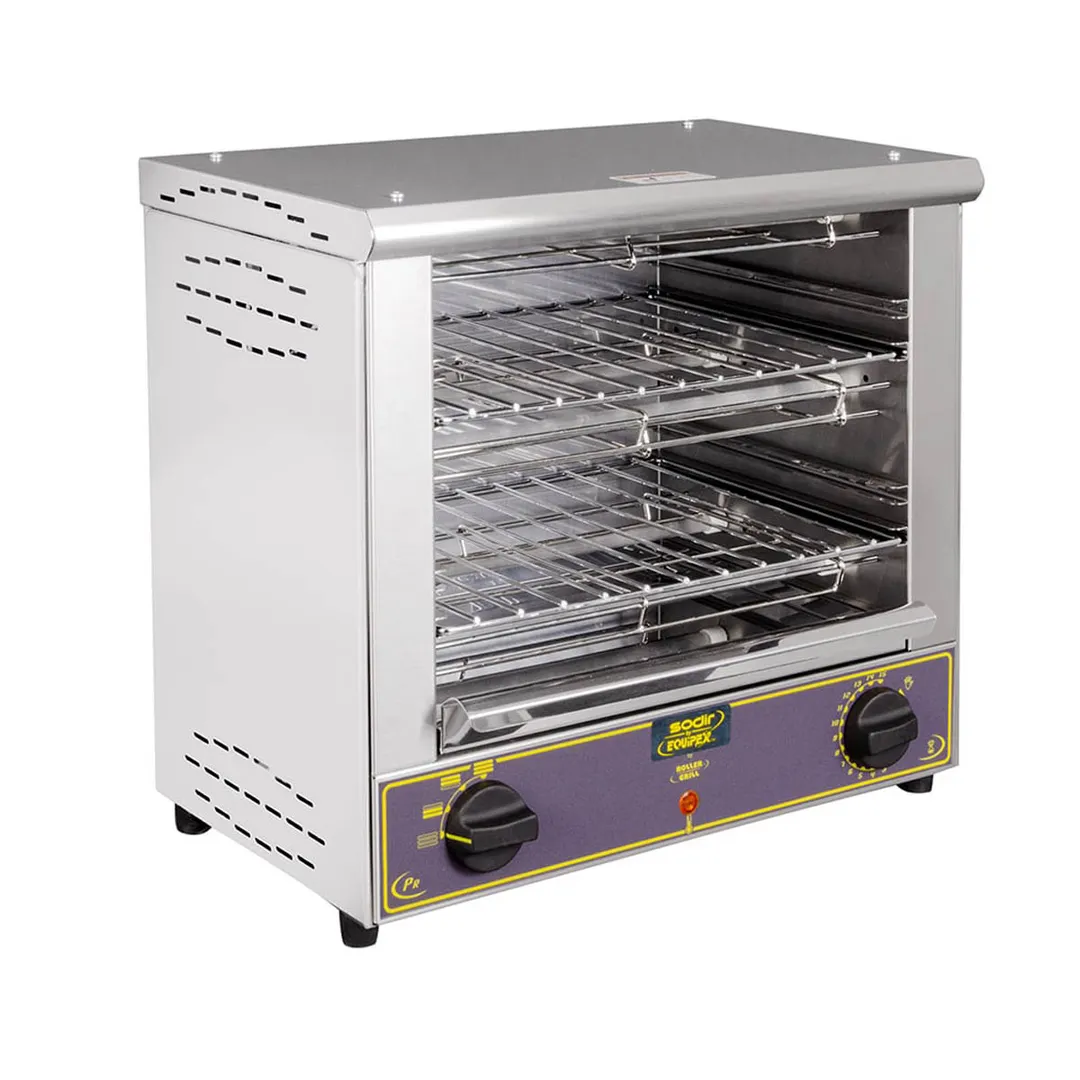 Equipex BAR-200 Sodir-Roller Grill Toaster Oven, Double Shelf, Open-Style, 18"L