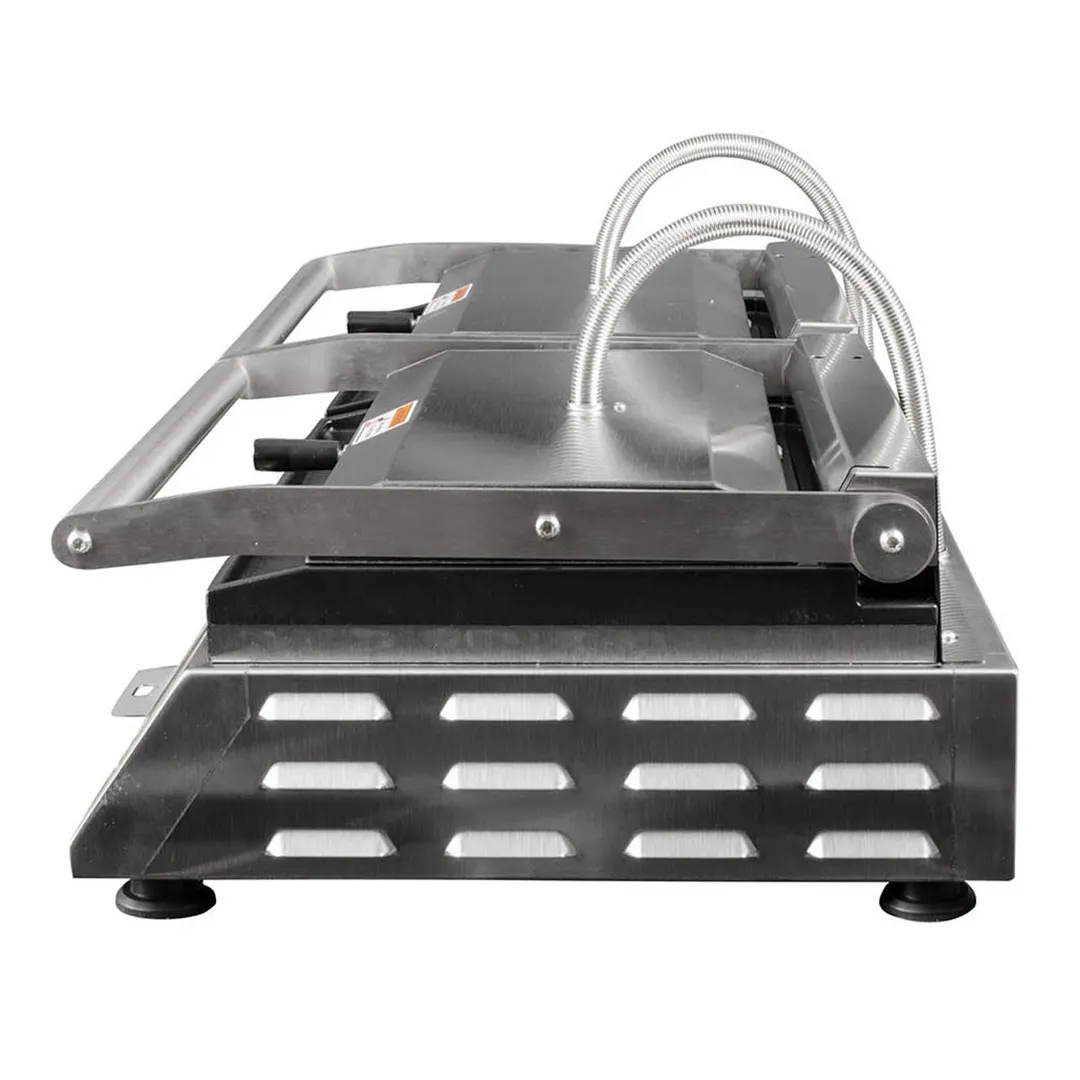 Equipex DIABLO PREMIUM 33" Double Panini Press w/ Timer, Cast Iron Grooved Plates, 208/240V