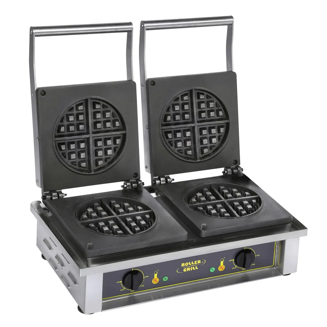Equipex GED40 Sodir-Roller Grill Waffle Baker, Electric, Double