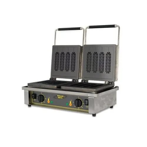Equipex GED80 Sodir-Roller Grill Waffle Baker, Electric, Double