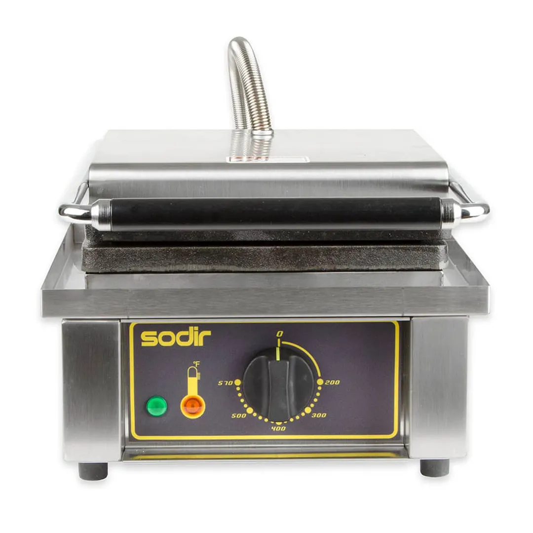 Equipex GES10 Single Brussels Waffle Baker, Cast Iron Plates- Heavy Duty Top Plate
