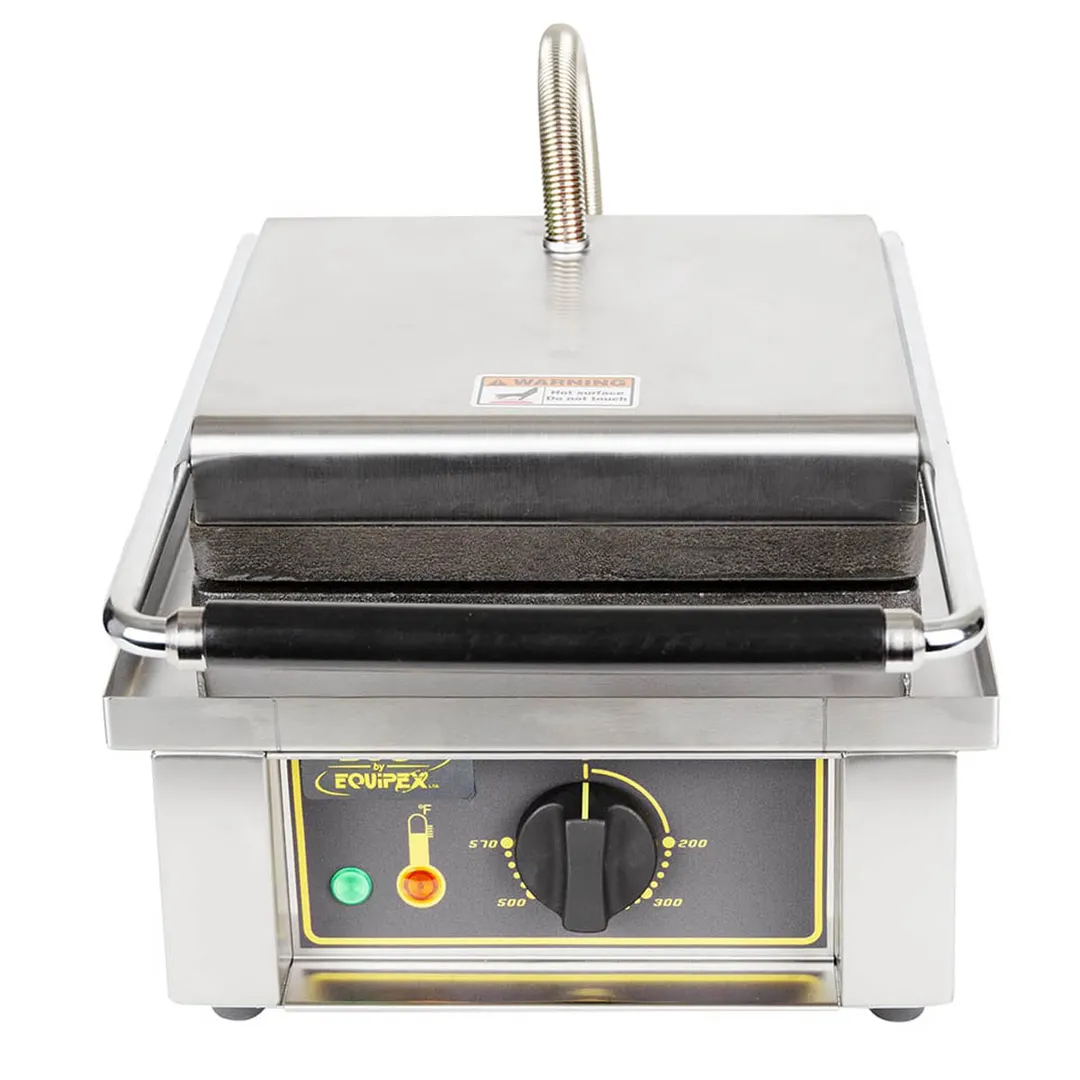 Equipex GES20 Single Liege Waffle Baker, Cast Iron Plates- Heavy Duty Top Plate