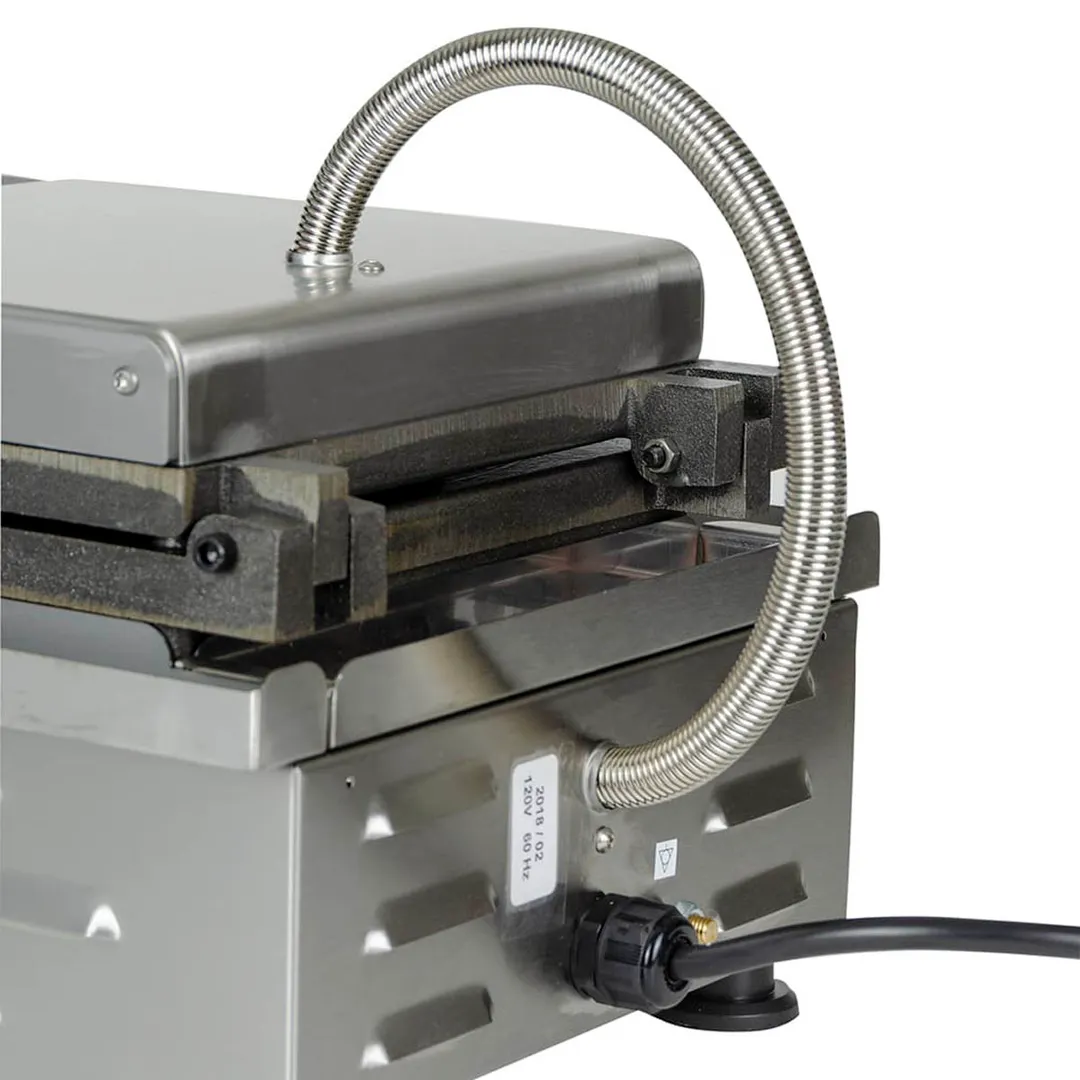 Equipex GES75 Single Classic Belgian Waffle Baker, Cast Iron Plates- Heavy Duty Top Plate
