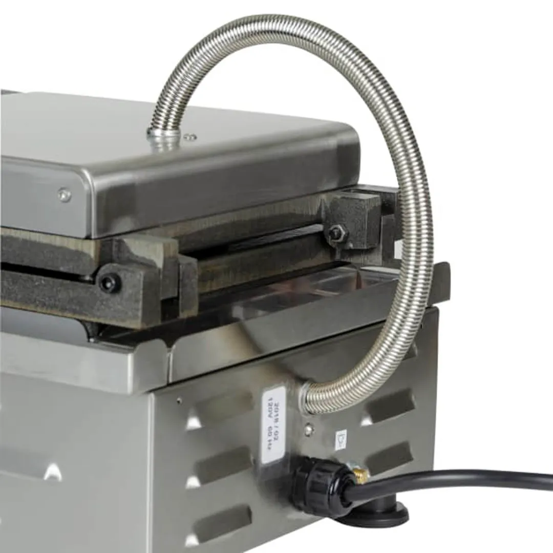 Equipex GES75/1 Single Classic Belgian Waffle Baker, Cast Iron Plates- Heavy Duty Top Plate