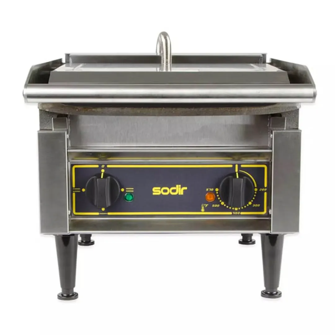 Equipex PANINI XL/1 17" Single Commercial Panini Press w/ Cast Iron Grooved Plates, 120V