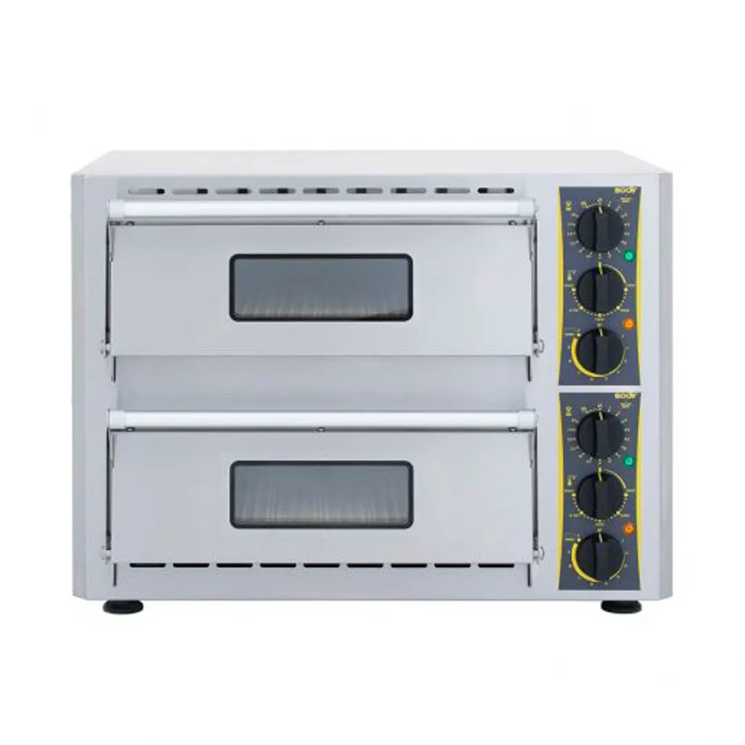 Equipex PZ-430D 26" Double Deck Sodir Countertop Pizza Oven, Fire Brick Stone, Electric