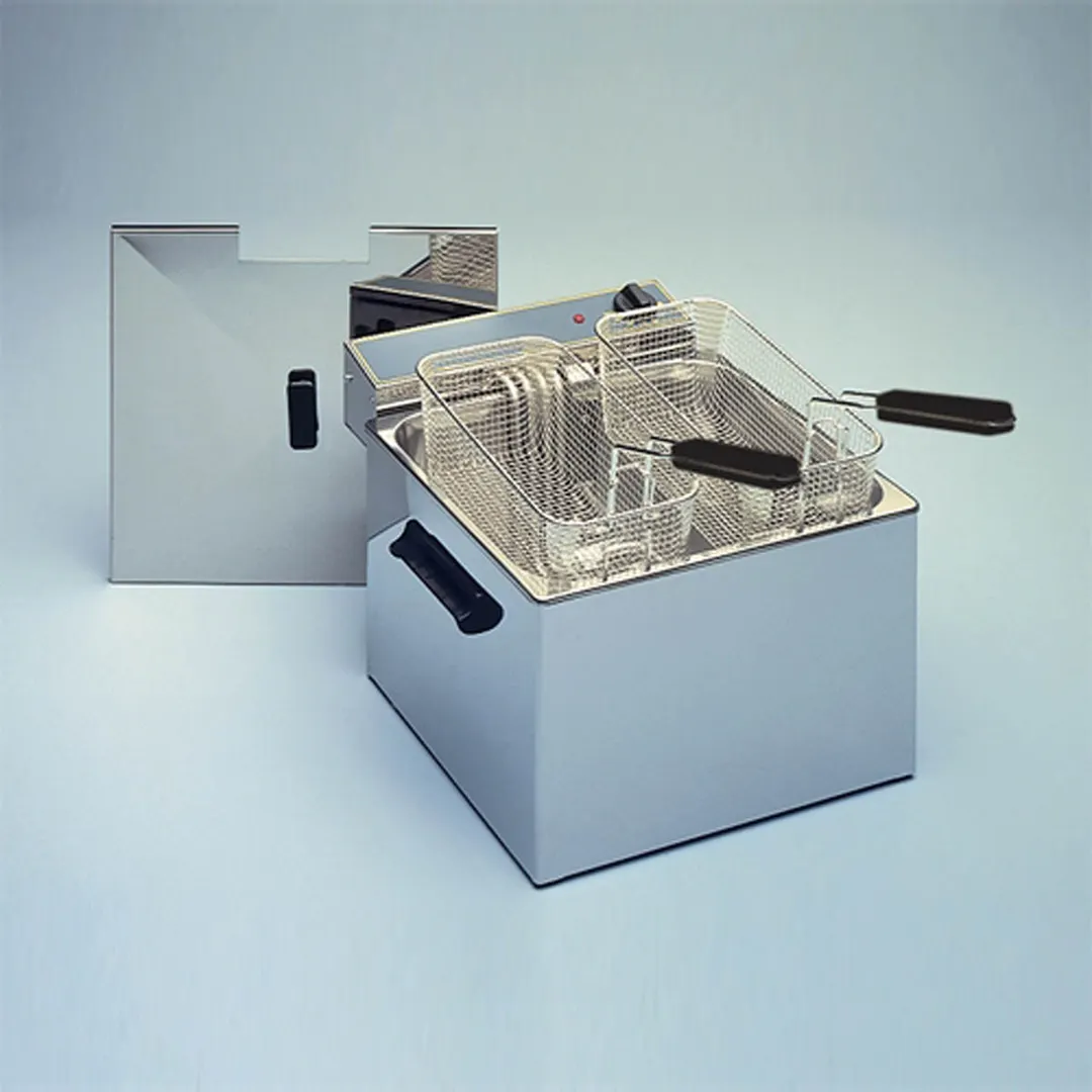 Equipex RF12SP Full Pot Countertop Electric Roller Grill Fryer w/ 25-Lb. Capacity, 1 or 2 Baskets