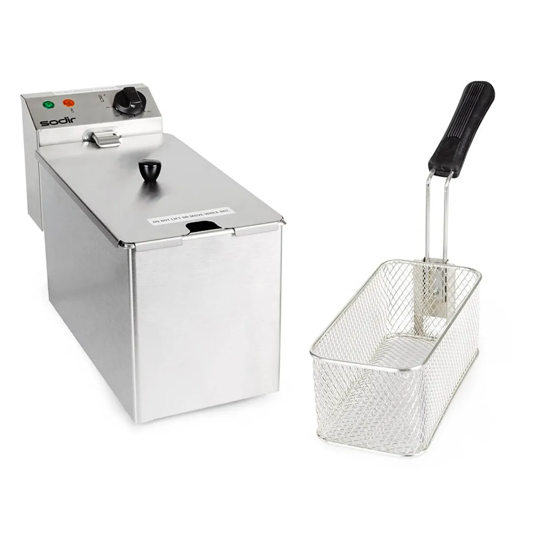 Equipex RF5S 10-Lbs Electric Countertop Sodir-Roller Grill Fryer, 120 Volts 1750 Watts