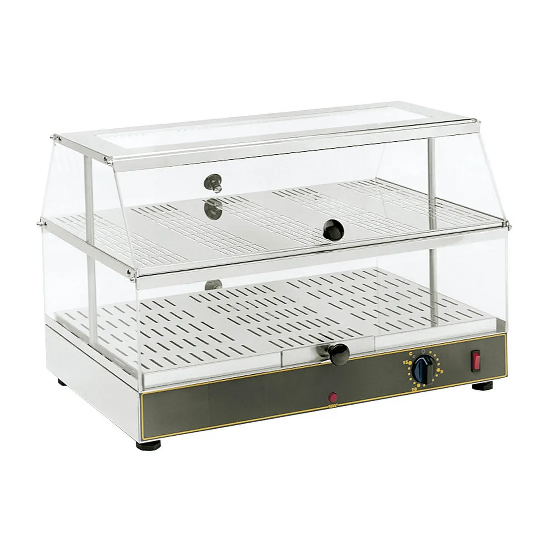 Equipex WD-200 24" Full Service Countertop Sodir-Roller Grill Gonagain Display Warmer, 2 Shelves