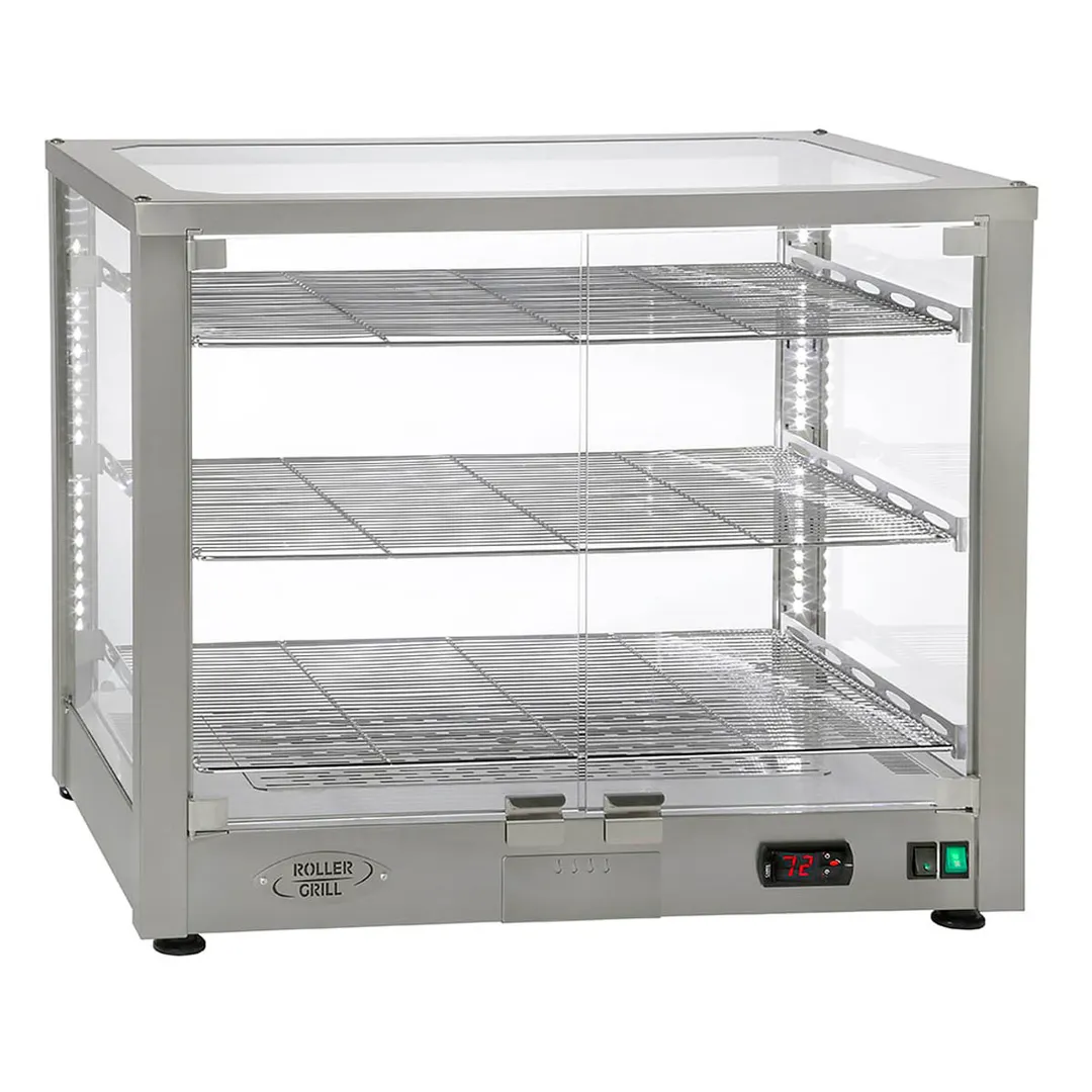 Equipex WD780S-3 30" Full Service Countertop Sodir-Roller Grill Warming Display, 3 Shelves
