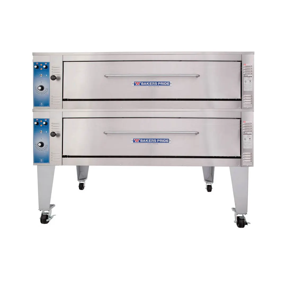 Bakers Pride ER-2-12-5736 74" Electric Bake/Roast 2-Deck Oven w/ Infinite Controls, 140°F - 550°F