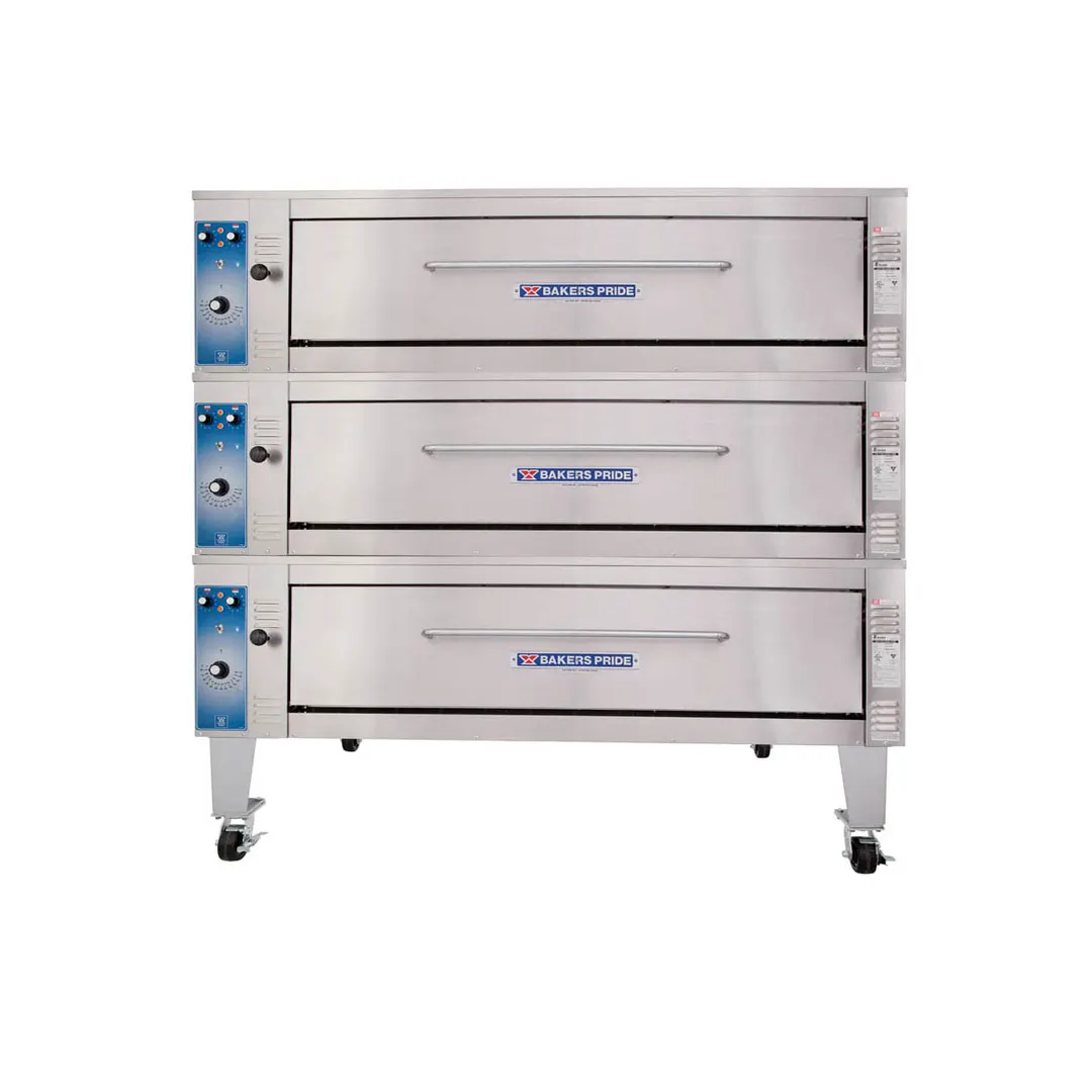 Bakers Pride ER-3-12-5736 74" Electric Bake/Roast 3-Deck Oven w/ Infinite Controls, 140°F - 550°F