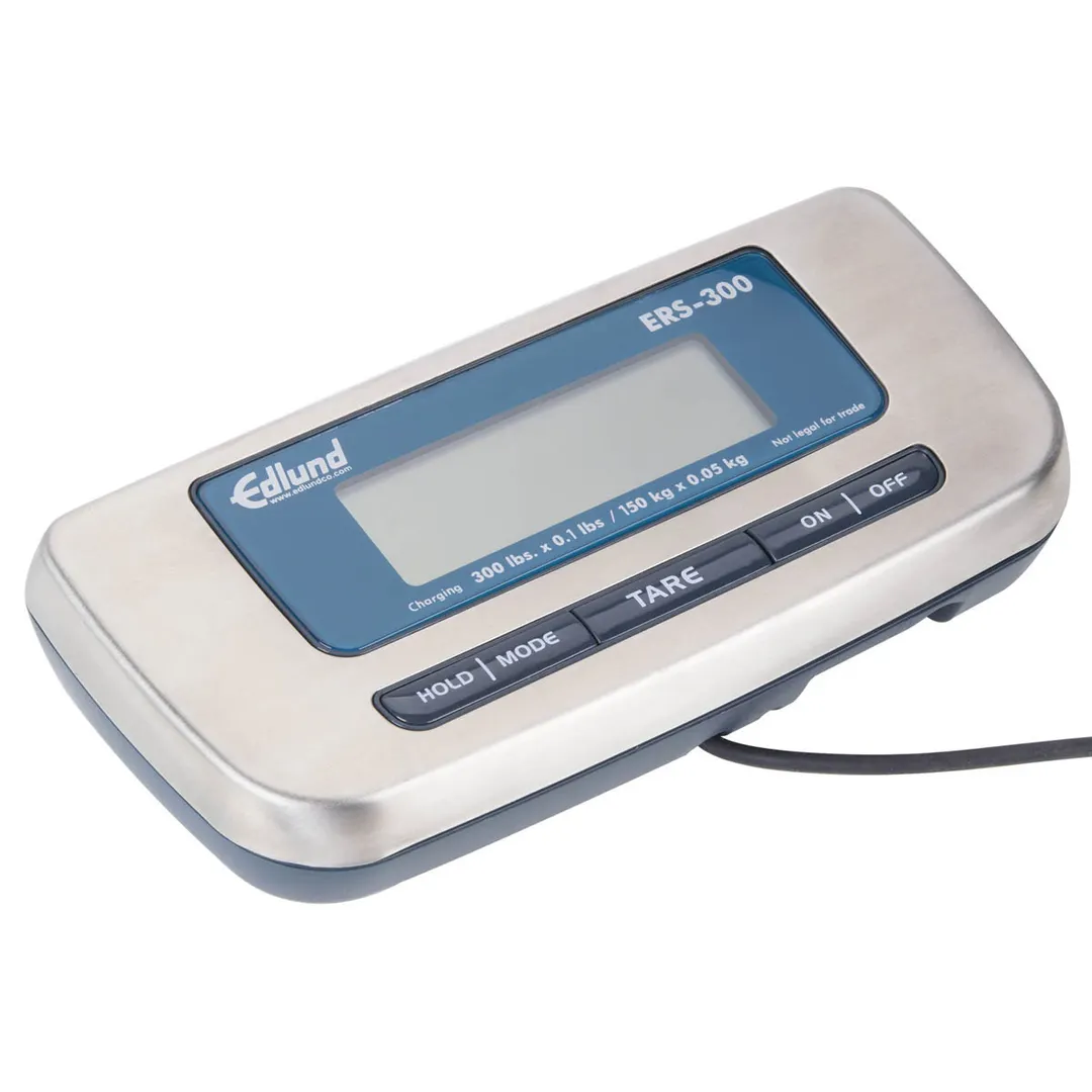Edlund ERS-300 - 65-350 lb Scale, 300 lb x .1 lb Graduation, 19" x 25" Steel Platform, 6 AA Batteries