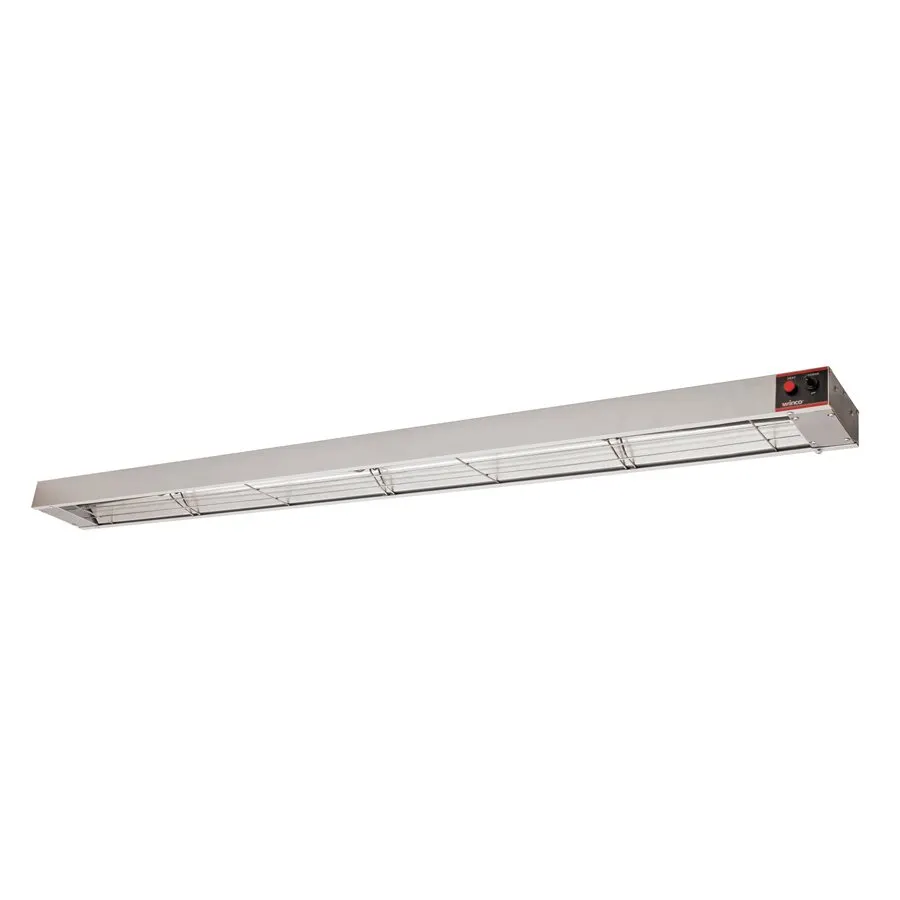 Winco ESH-72 72" Single Unlighted Strip Heater, Metal Rod, Aluminum Finish, 120V 1.75kW - Set