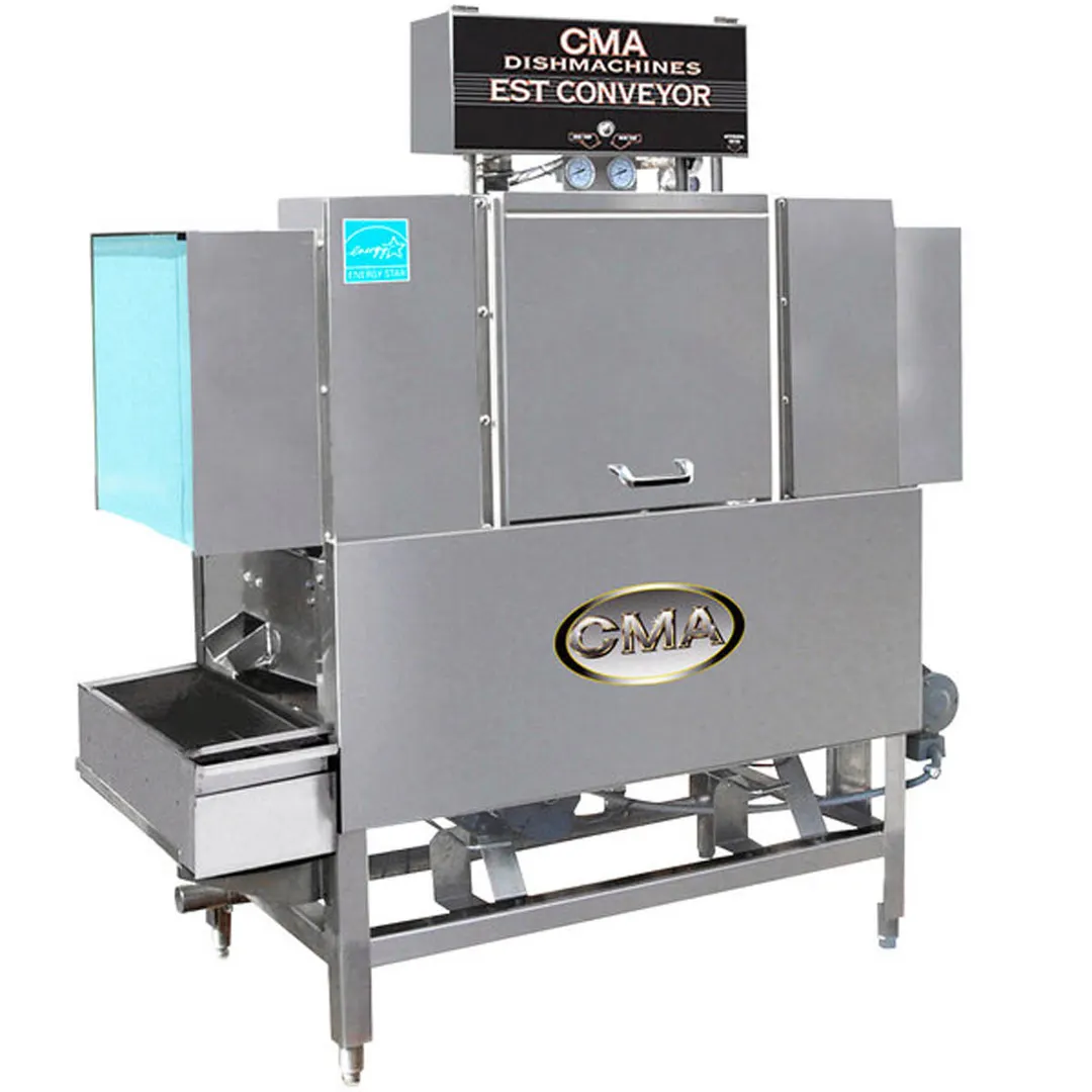 CMA Dishmachines EST-44 44" Conveyor Dishwasher, 249 RPH - 114 Gal/Hr - High/Low Temp (convertible)
