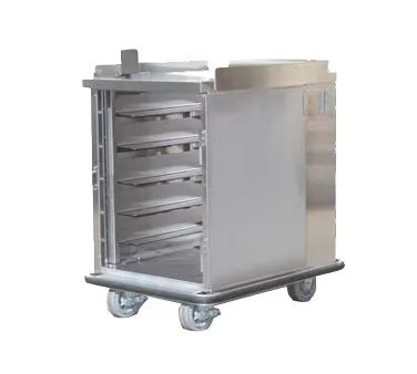 FWE ETC-1520-14 Stainless Steel 14 Tray Mobile Patient Meal Delivery Cart