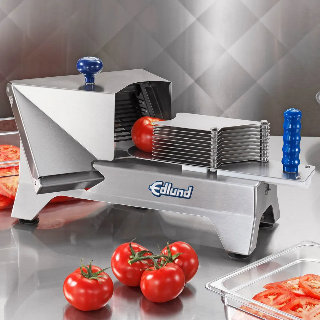 Edlund ETL-316 Manual Tomato Laser Slicer, 3/16" Slice, 12" Width, Stainless Steel, Straight Blade, Guard