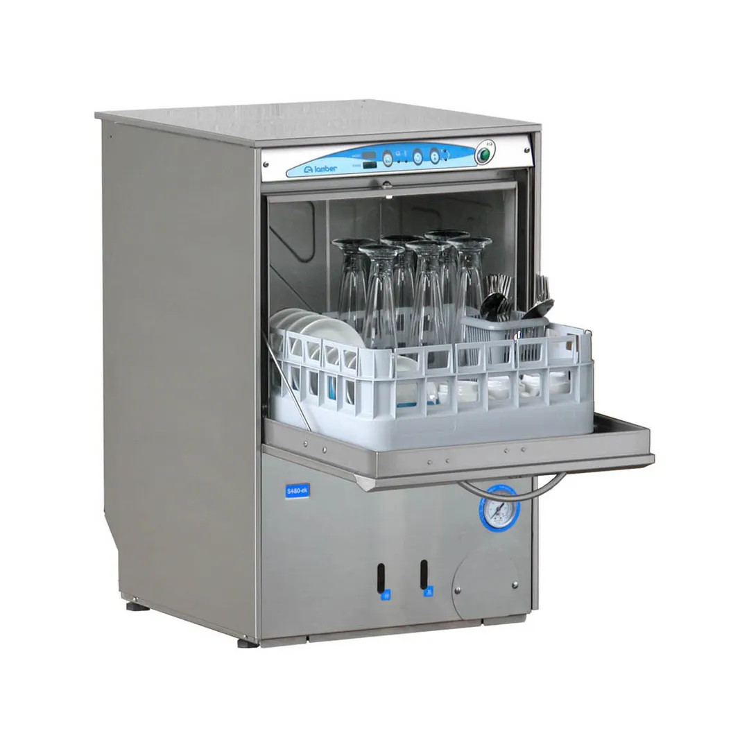 Eurodib S480EKDPS Lamber 19" Undercounter Glasswasher, High Temp, 60 Racks/Hr, 208-240V (3 Cycle)