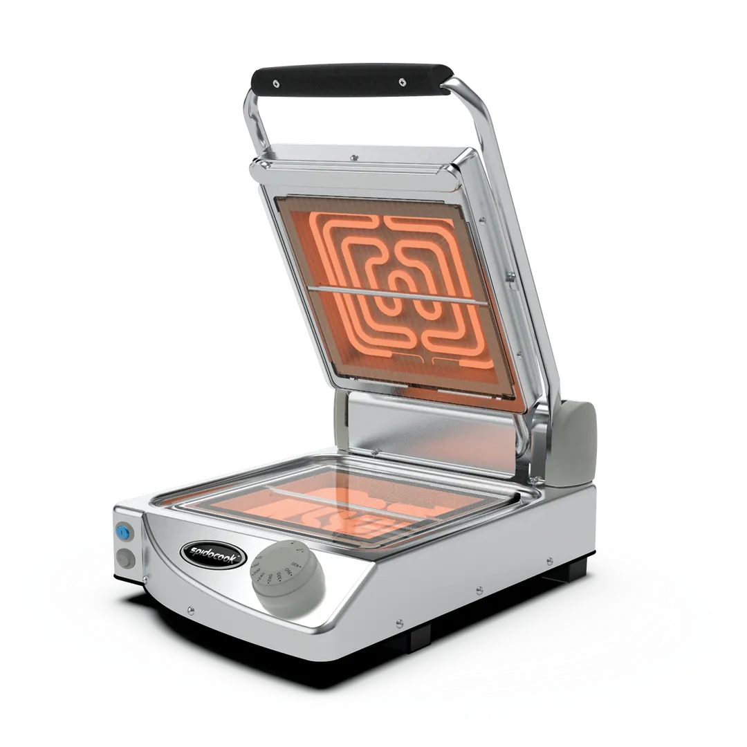 Eurodib SAP010T 13" Single Panini Sandwich Grill w/ Glass-Ceramic Smooth Plates, 120V 