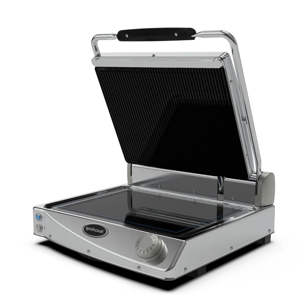 Eurodib SAP015R 19" Single Panini Sandwich Grill w/ Glass-Ceramic Grooved & Smooth Plates, 120V 