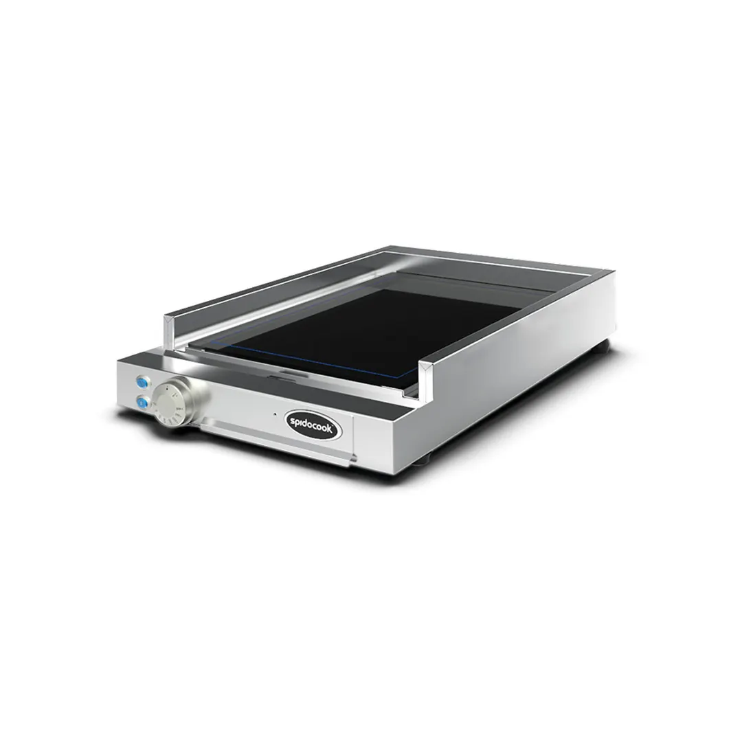 Eurodib SAP200 Electric Countertop Hotplate w/ Black Glass Ceramic Plate, Manual Controls, 15 3/5"