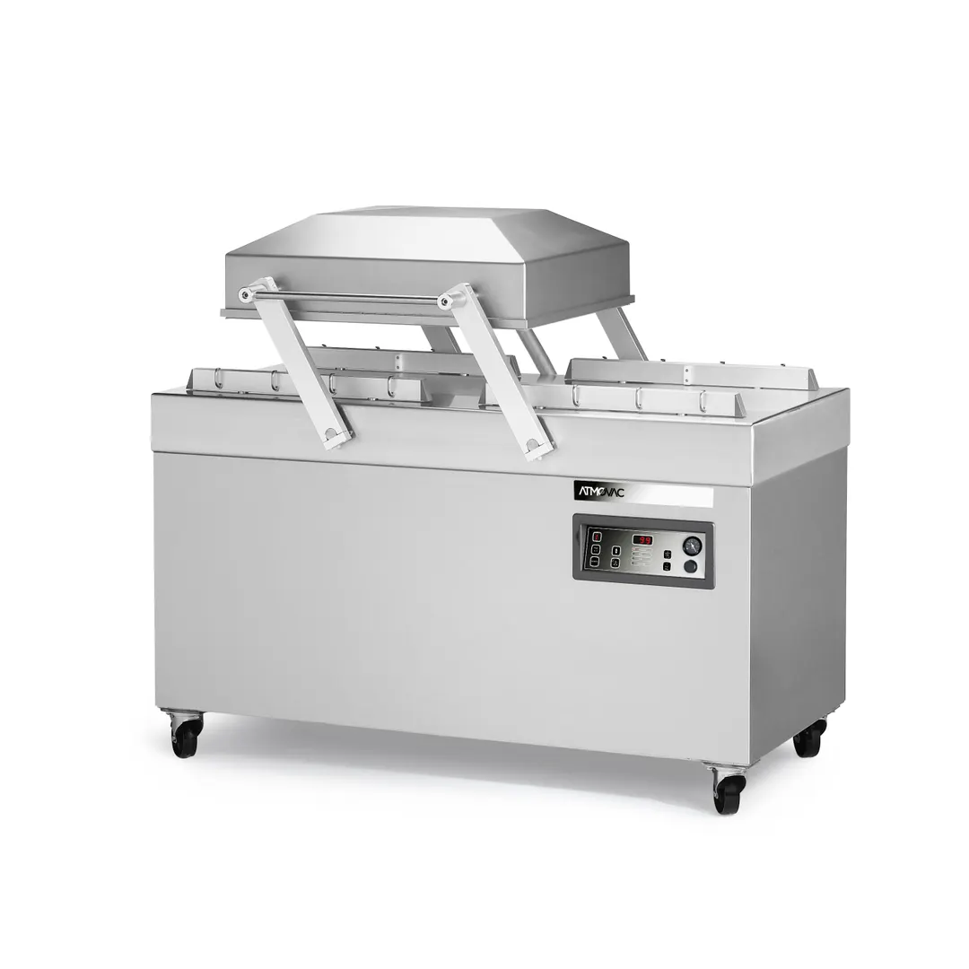 Eurodib SOLAR224D3W Atmovac Industrial Vacuum Packaging Machine, Double Chamber, 4 Seal Bars