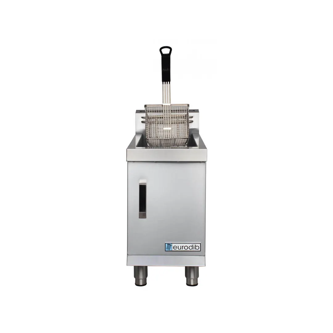 Eurodib TCF15 Full Pot Countertop Gas Fryer w/ 15 lbs Capacity, 1 Basket, 2 Burners, Natural Gas