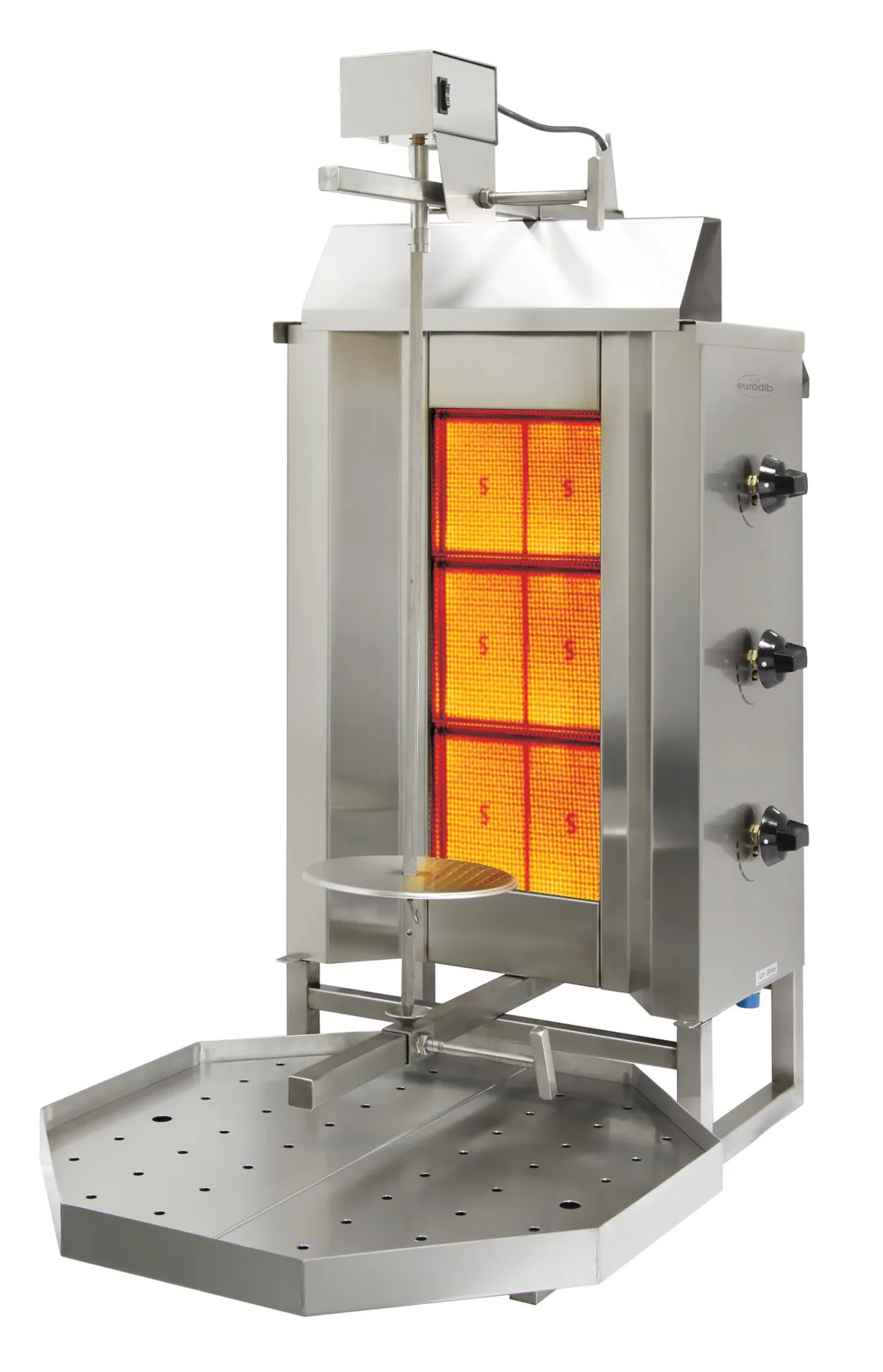 Eurodib VGB3 Gas Gyro Machine, 38", (3) Double Burners