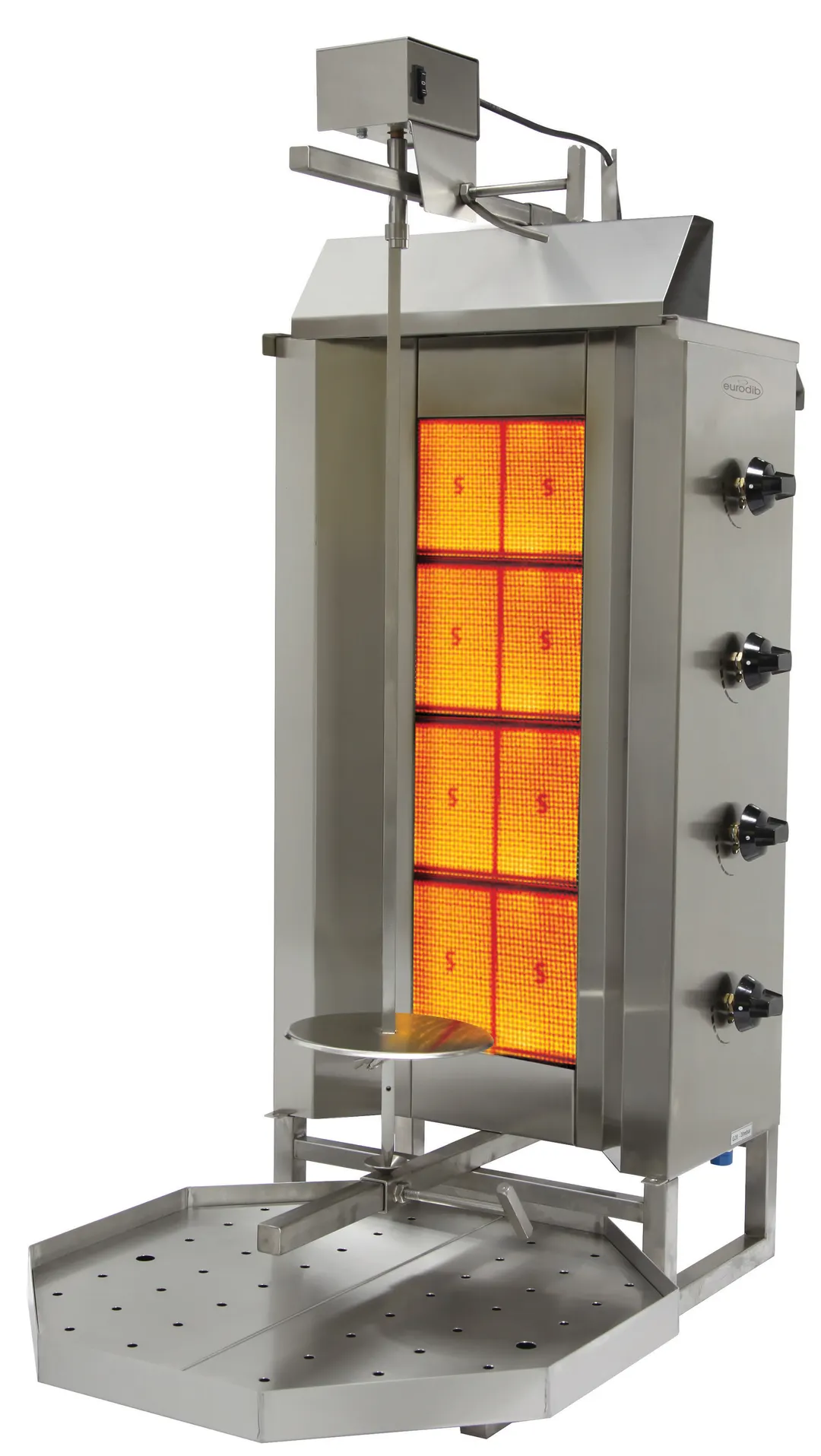 Eurodib VGB4 Gas Gyro Machine, 45", (4) Double Burners