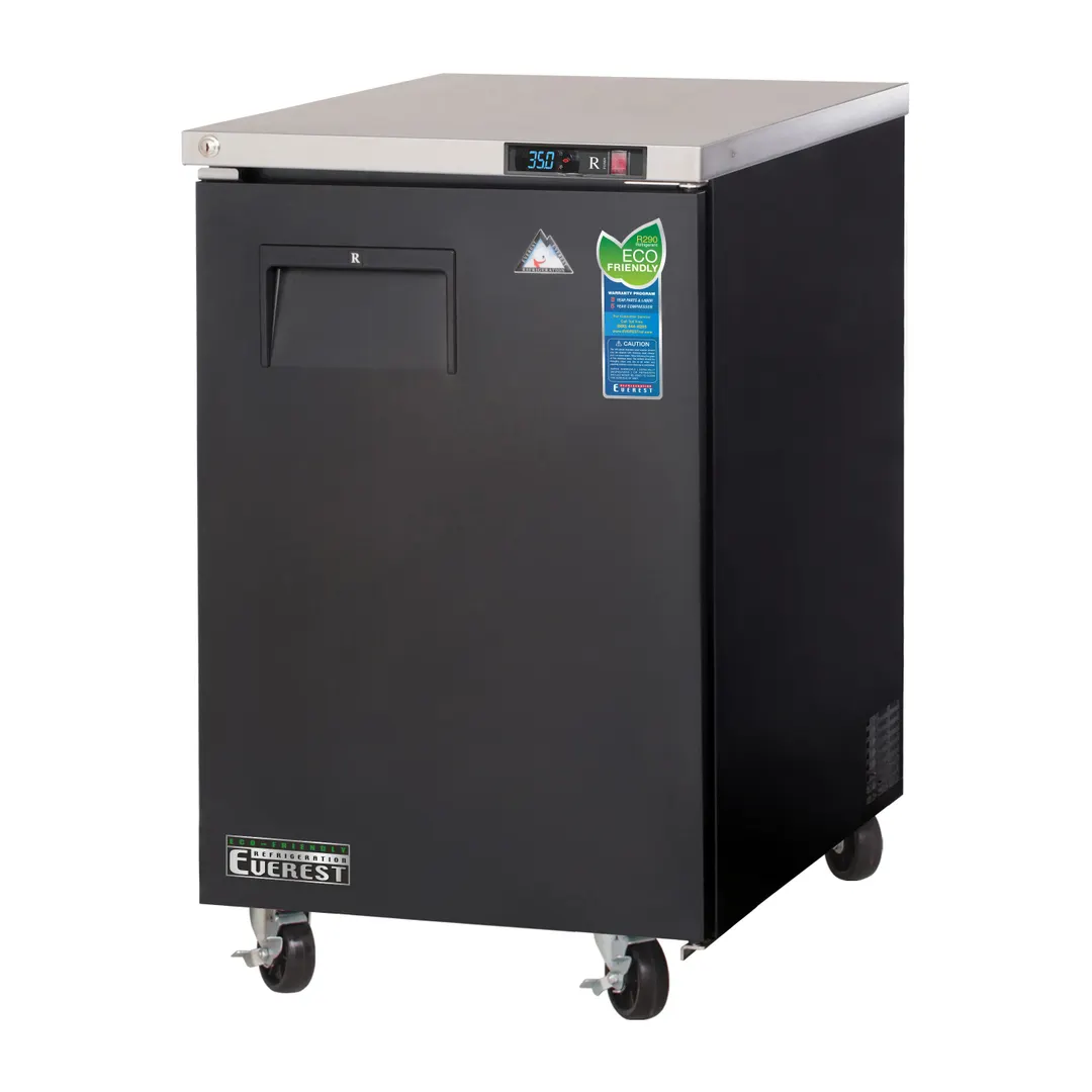 Everest EBB23 23" One Section Back Bar Cooler with Solid Door, 8.0 cu. ft.