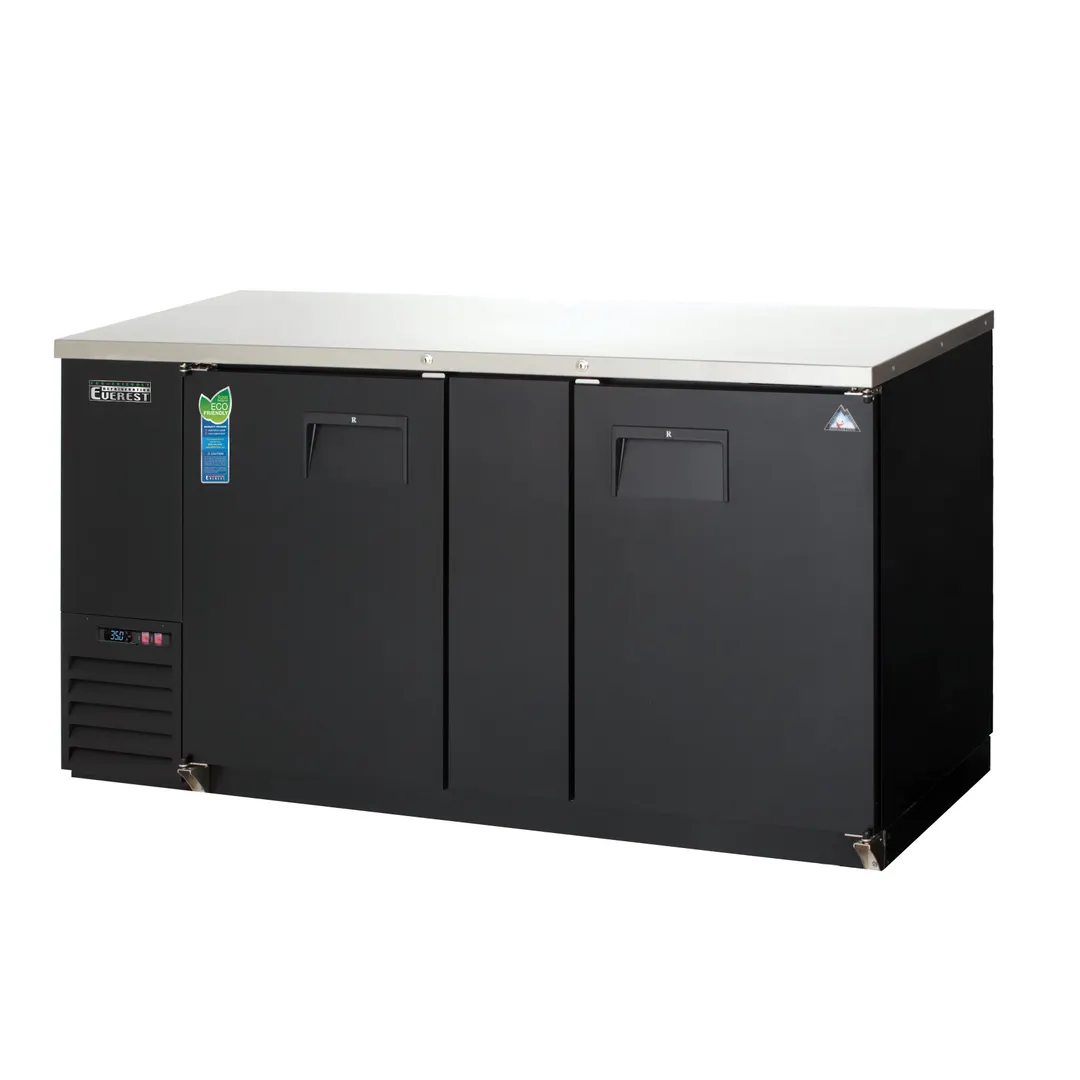 Everest EBB69 68" Two Section Back Bar Cooler with Solid Door, 24.0 cu. ft.