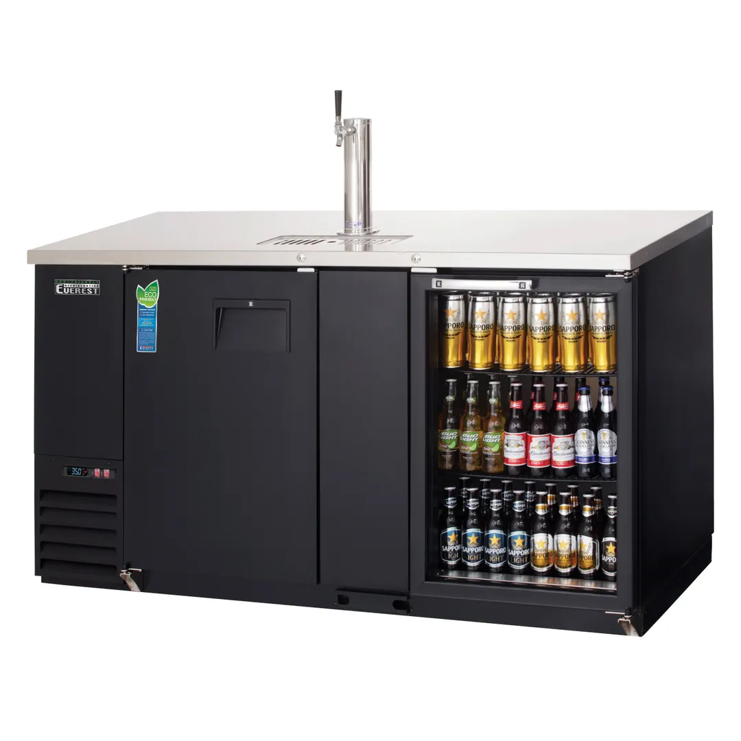 Everest EBD3-BBG-24 68" Back Bar & Direct Draw Keg Refrigerator Combo