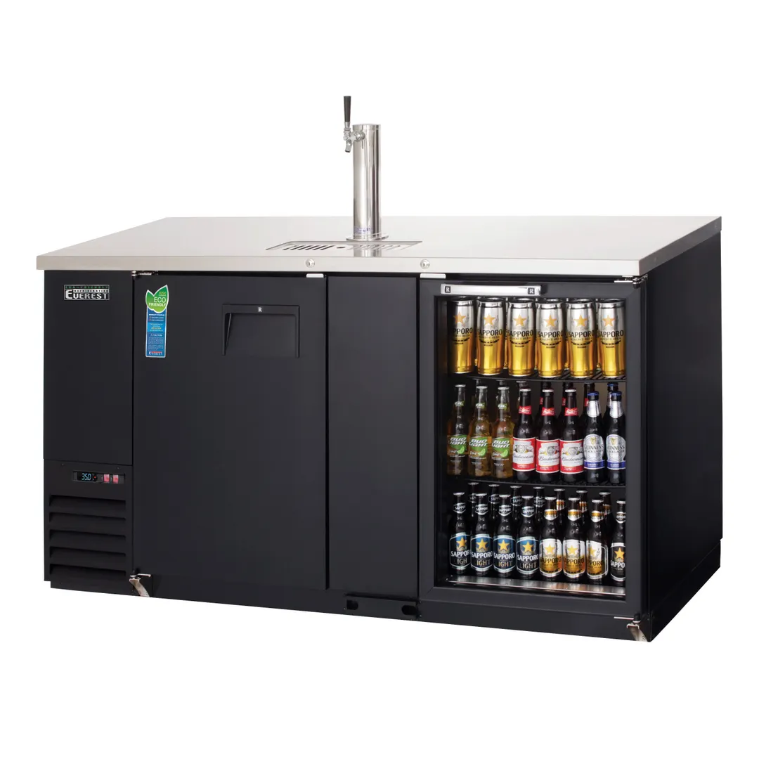 Everest EBD3-BBG 68" Back Bar & Direct Draw Keg Refrigerator Combo