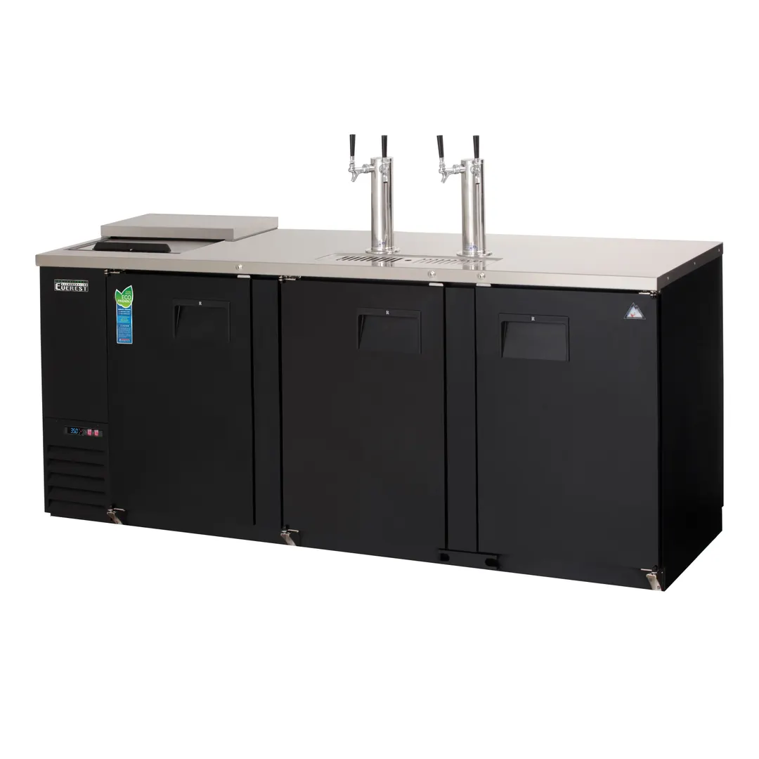 Everest EBD4-CT 89" Club Top Direct Draw Keg Refrigerator, 4 Keg