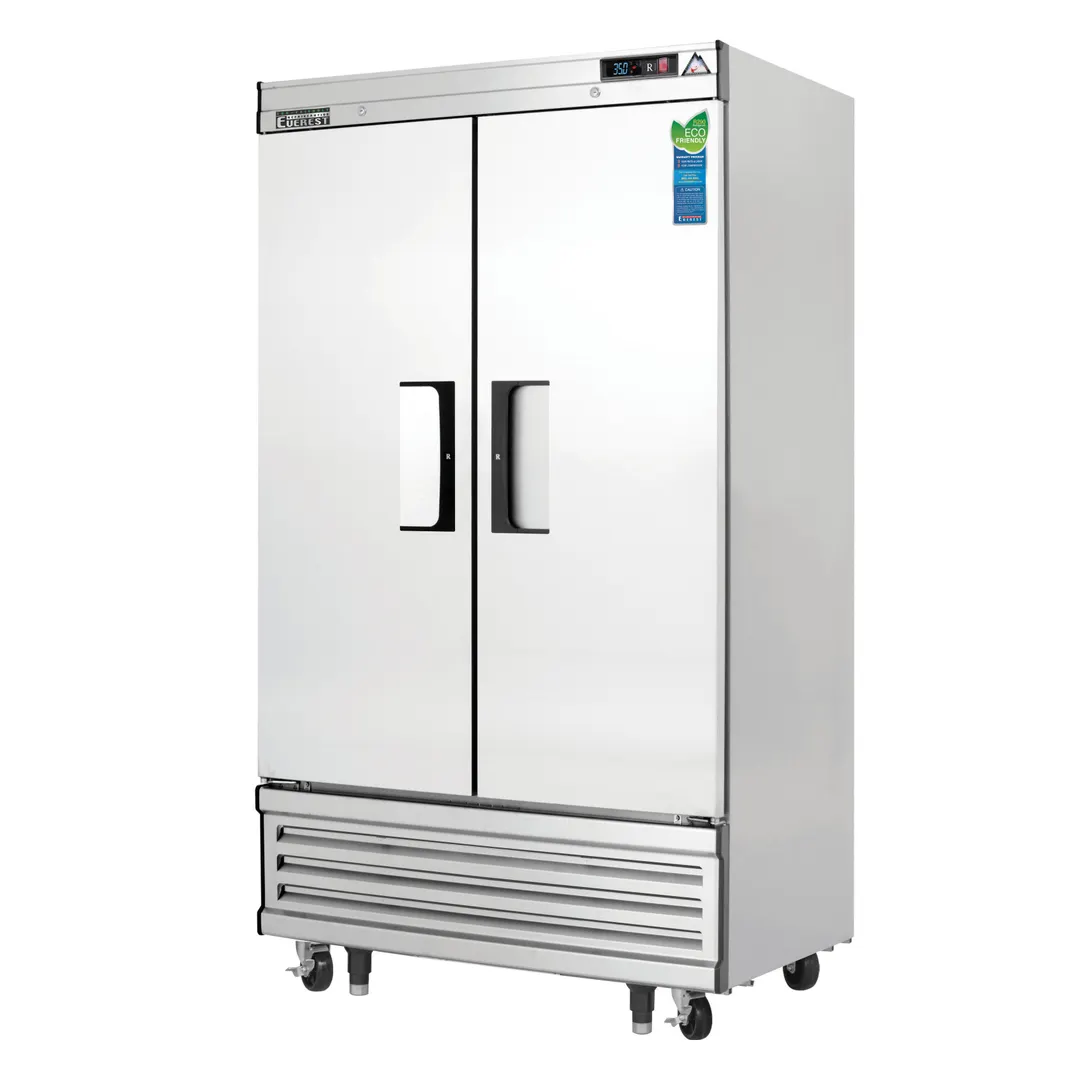 Everest EBNR2 39" 2-Section Reach-In Refrigerator w/ 2 Solid Full Door, Bottom Mount, Stainless Steel, 33 cu. ft.