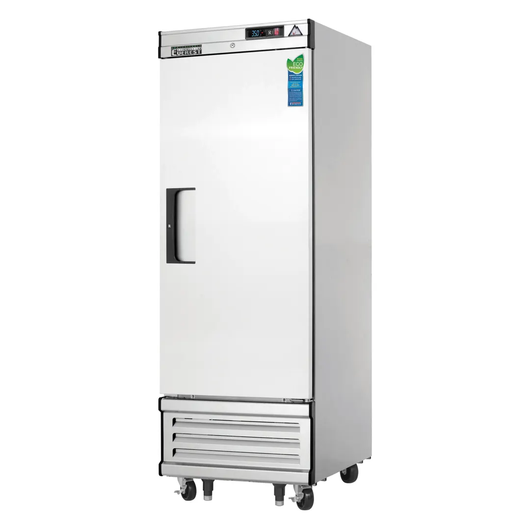 Everest EBR1 27" 1-Section Reach-In Refrigerator w/ Solid Full Door, Bottom Mount, Stainless Steel, 21 cu. ft.