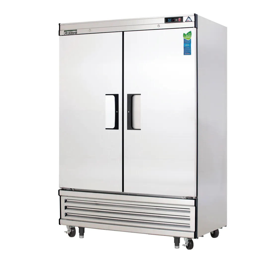 Everest EBR2 54" 2-Section Reach-In Refrigerator w/ 2 Solid Full Doors, Bottom Mount, Stainless Steel, 50 cu. ft.