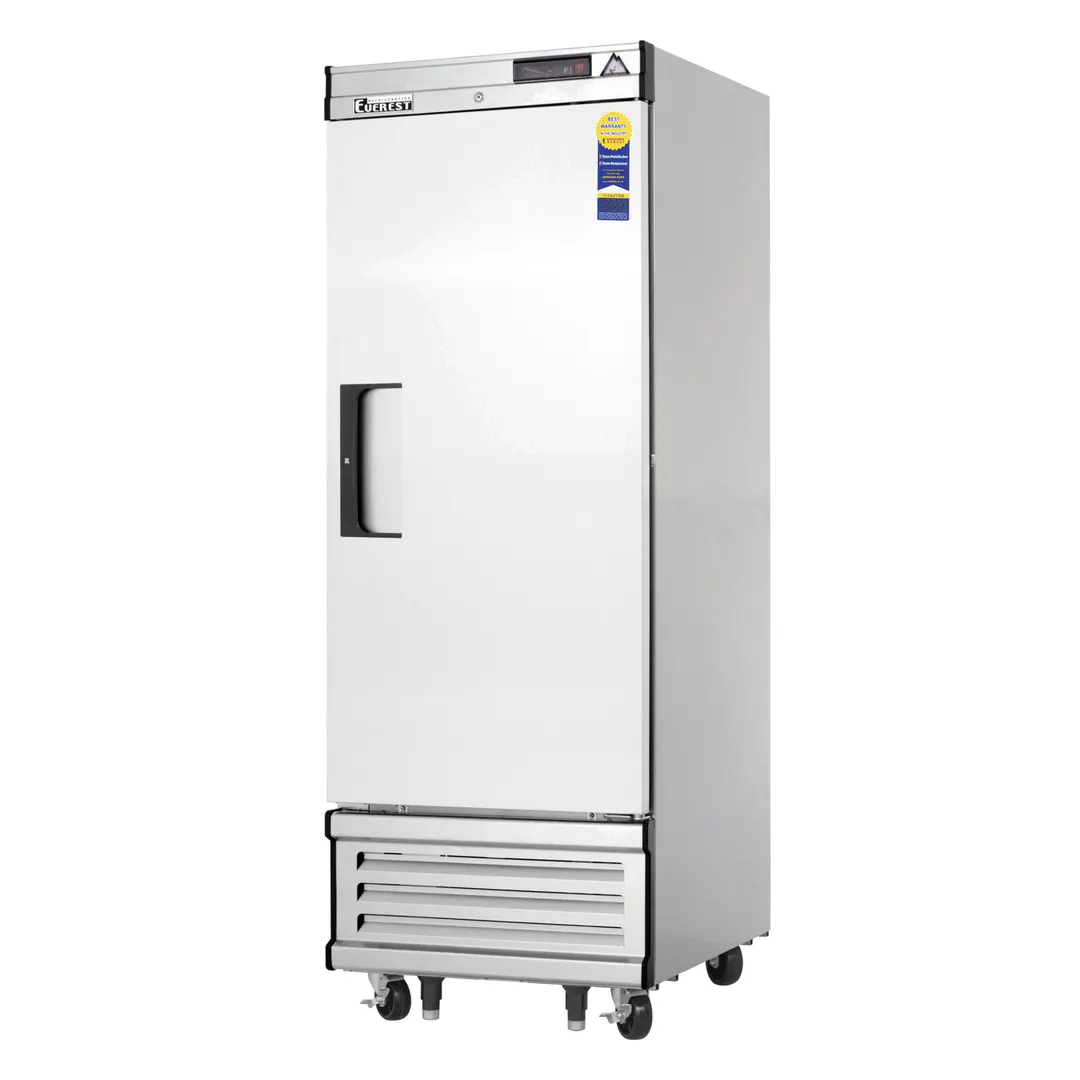 Everest Refrigeration EBWF1 29" 1-Solid Door Reach-In Freezer, Bottom Mount, 23 cu. ft., Stainless Steel