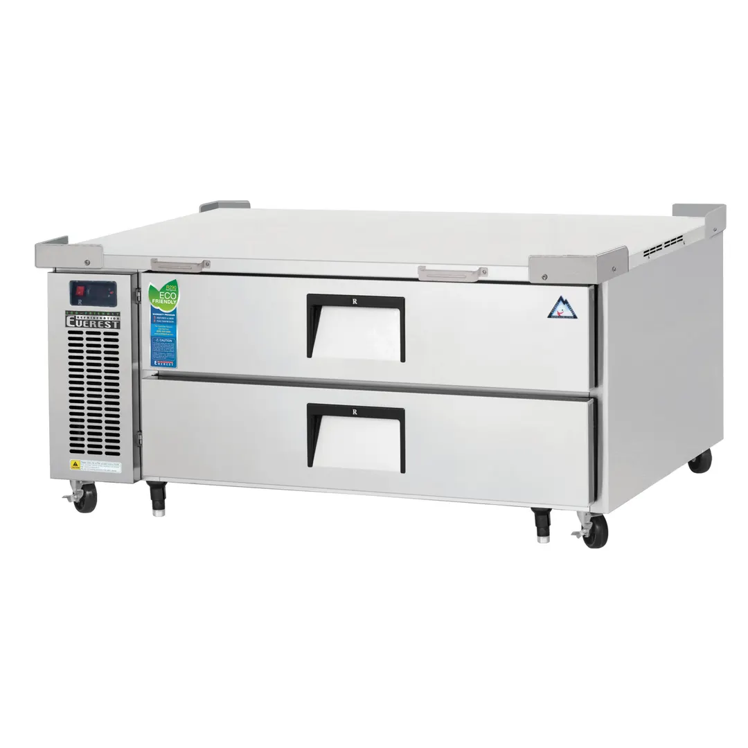 Everest ECB52D2 51" 1- Section Refrigerated Chef Base w/ Heavy Duty 2 Drawers