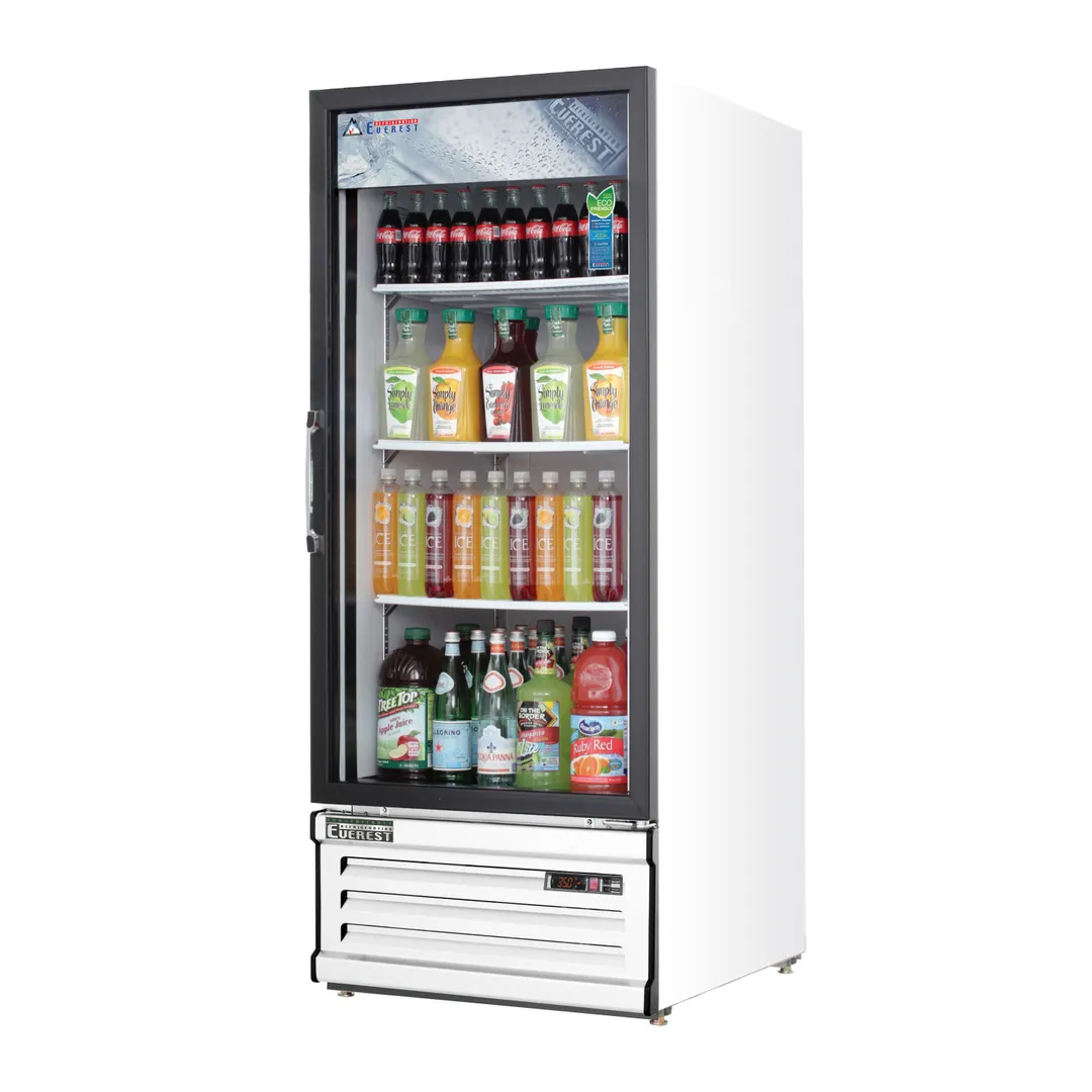 Everest EMGR10 24" One Door Merchandiser Refrigerator, White Exterior, 10 cu. ft.