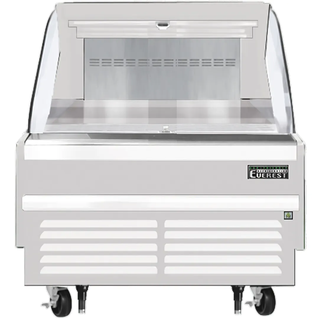 Everest EOMH-36-W-35-S 37" Horizontal Open Air Merchandiser in White, Deck Only, 5.6 cu. ft.