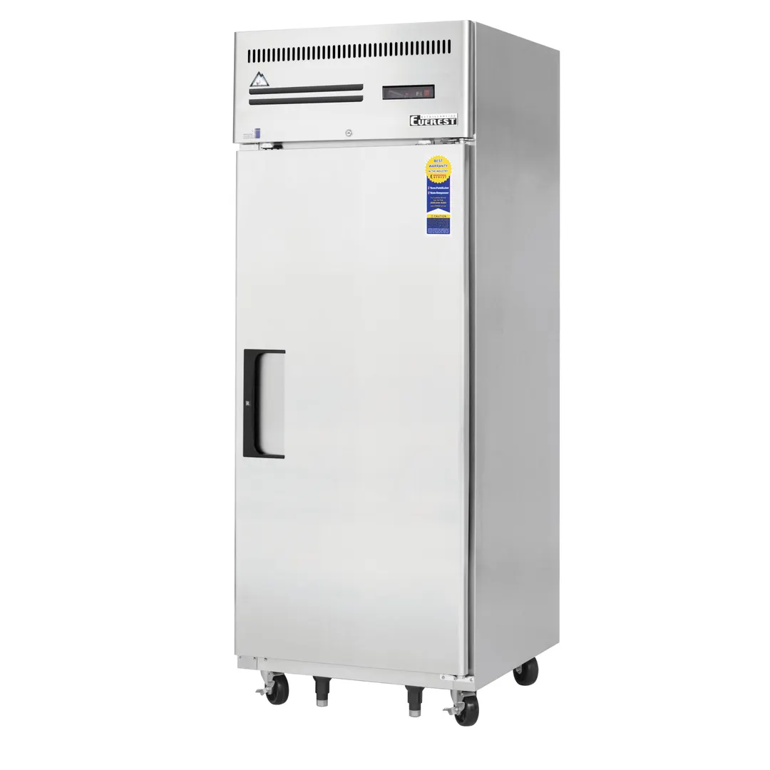 Everest Refrigeration ESF1 29" 1-Solid Door Reach-In Freezer, Top Mounted, 23 cu. ft., Stainless Steel