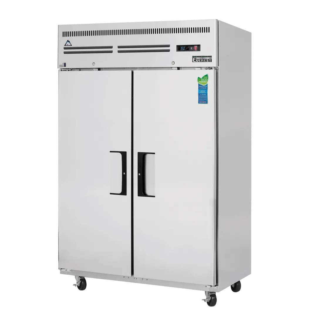Everest ESR2 49" 2-Section Reach-In Refrigerator w/ 2 Solid Full Doors, Top Mount, Stainless Steel, 48 cu. ft.