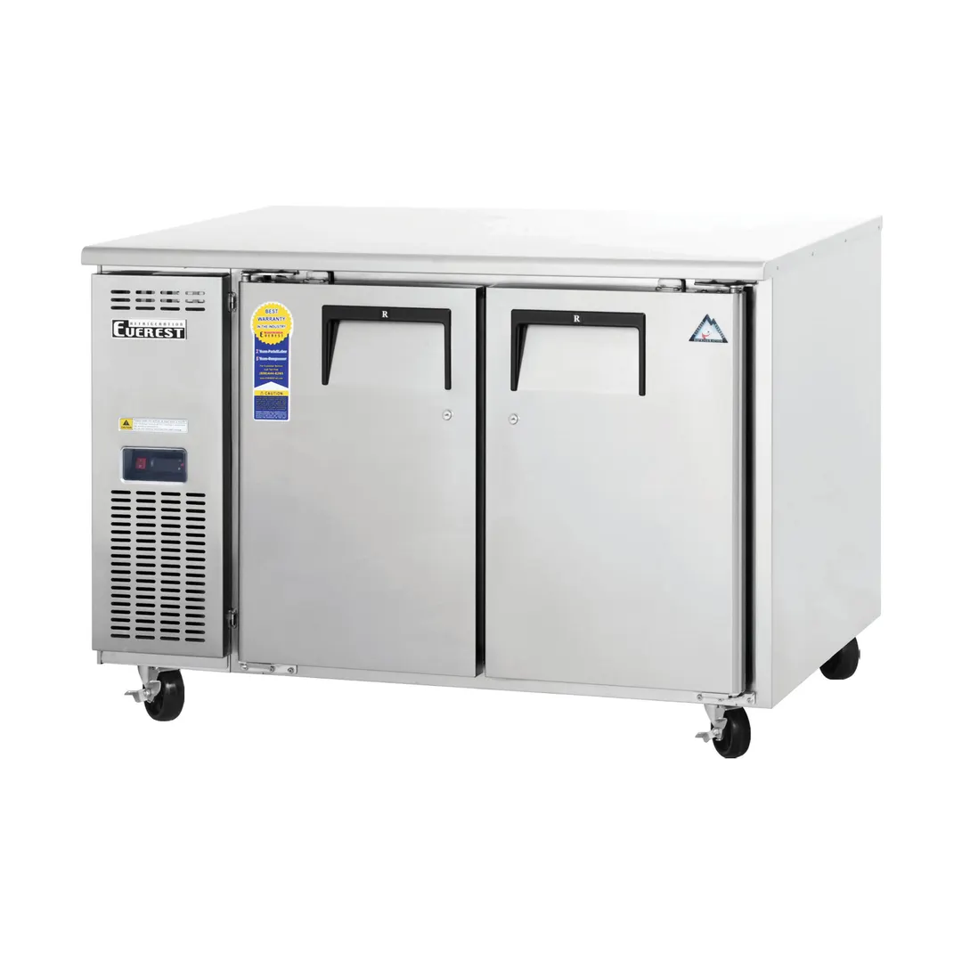Everest ETF2 48" 2-Door Undercounter Freezer, Stainless Steel, 13 cu. ft.