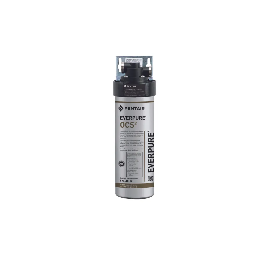 Everpure EV927560 QL2-OCS² Single Water Filtration System w/ 0.5 Micron and 0.5 GPM, 1,500 Gallons