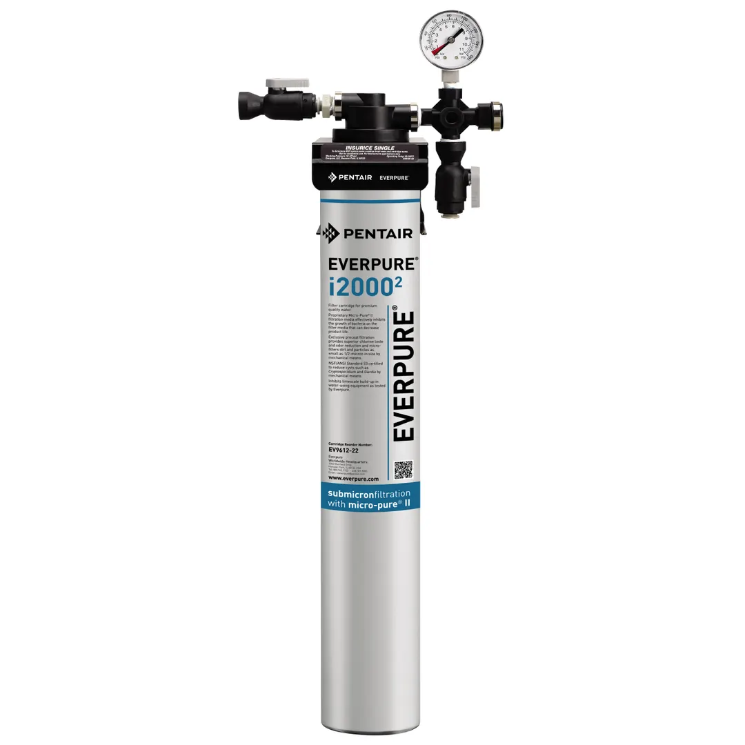 Everpure EV932401 Insurice® Single-i2000² Water Filtration System w/ 0.5 Micron and 1.67 GPM, 9,000 Gallons