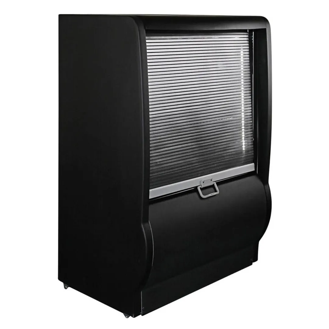 Excellence AC-2HC  25" Vertical Air Curtain Open Merchandiser in Black, 1 Shelf, Solid Sides, 2.4 cu. ft.
